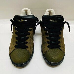 Adidas Stan Smith Original Sk8 Shoes Men's 8 Brown Olive Reptile Suede Sneakers